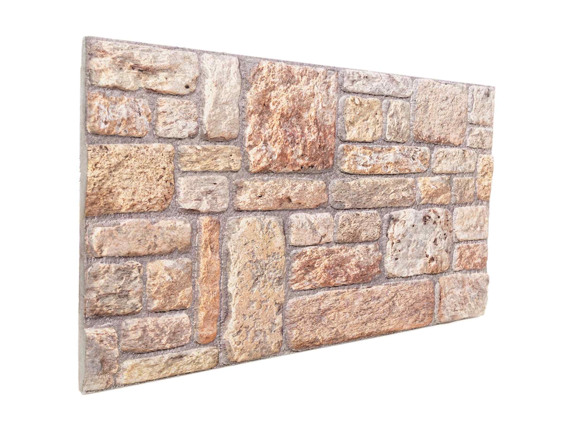 Vidaxl Painéis De Parede 10 Pcs Marrom Claro E Branco 100 X 50 Cm
