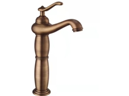 Torneira De Banheiro Elegante, Torneira Misturadora Monocomando Com Acabamento Antigo, Construção Em Latão De Alta Qualidade Que Garante Durabilidade