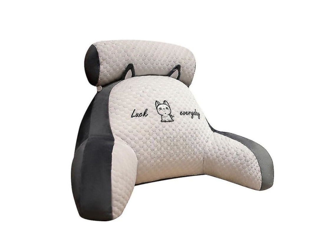 Suporte Para Encosto De Cama Travesseiro Com Apoio De Braços, Apoio Lombar, Almofada De Assento, Colchonete Slowmoose (a, Cinza)