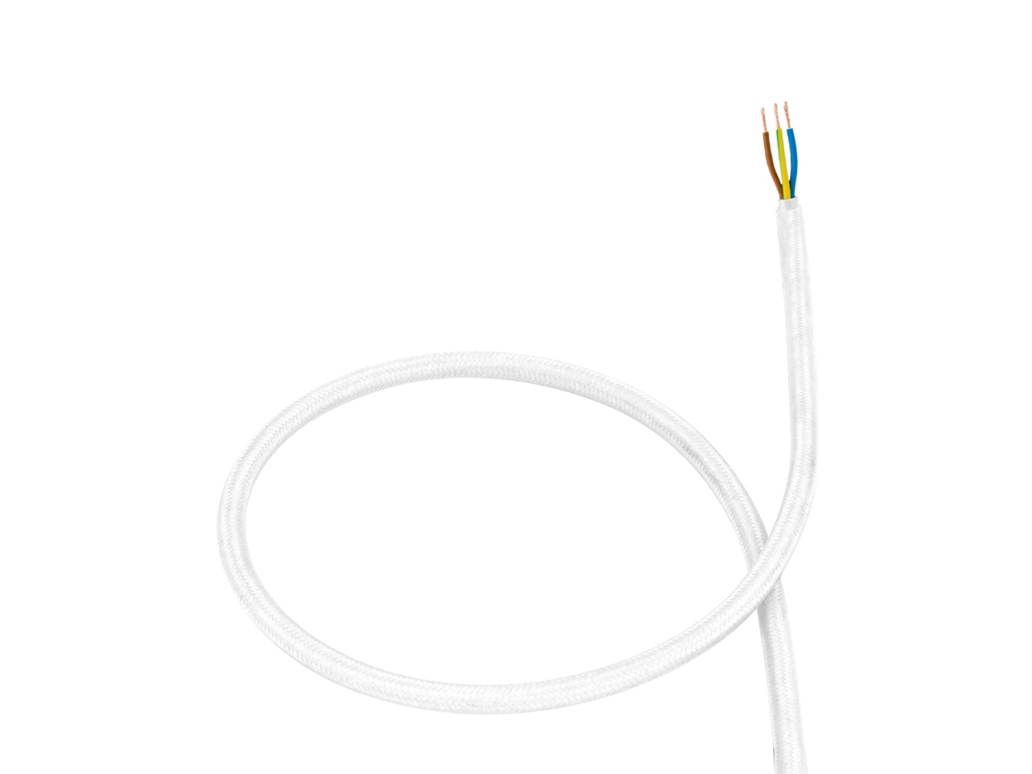 Cabo Têxtil Eléctrico Branco LEDKIA
