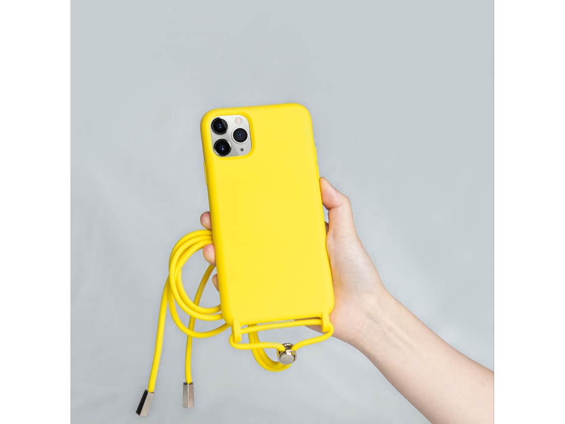 Capa De Borracha Para Smartphone Qu-crossbody, Colar Com Concha De Tpu, Capa Para Celular Compatível Com Iphone 14, 13, 12, 11 Pro Max, Cordão Para Ce