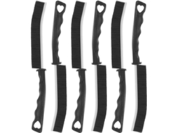 Conjunto De 6 Escovas Plástico Pretas Para Limpeza Frestas E Trilhos Janelas, Ideais Para Cozinha, Banheiro, Fritadeira