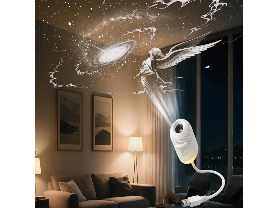 Projetor de luz noturna holográfica 5D Smart HD, Novo Estrelas