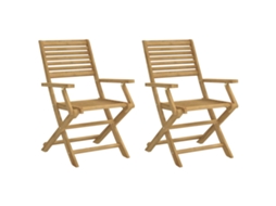 Folding Chair, Folding Chairs Vidaxl Marrom Madeira De Acácia (n/a)