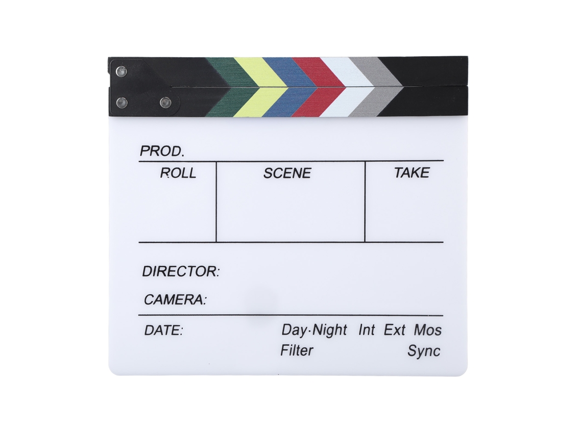 Lousa de Filme Clap Board para Decoração e Filmagem 30x27cm