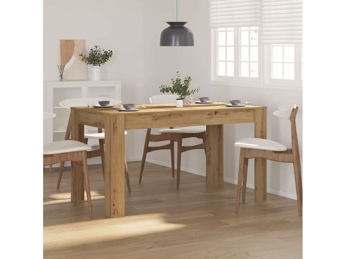 Vidaxl Mesa De Jantar 140x74,5x76 Cm Deriv Madeira Carvalho Artisiano
