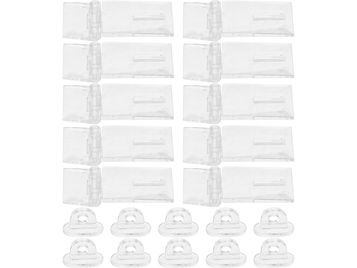 Fecho De Acrílico Transparente Com Fivela Para Caixas Joias, 25x55 Mm, Pacote Com 10 Unidades, Fechamento Seguro Para