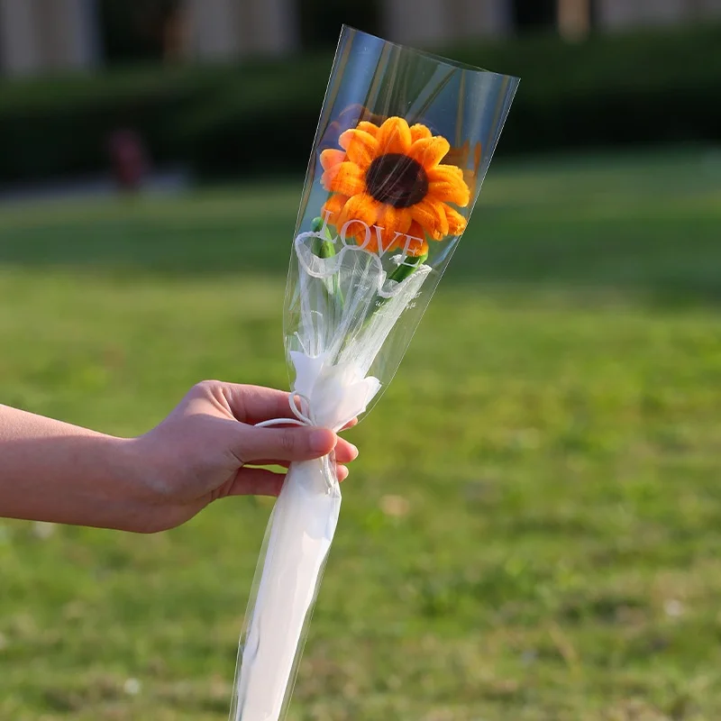 Buquê De Flores Artificiais Tricotadas E Feitas À Mão Em Crochê Para Decoração De Casa