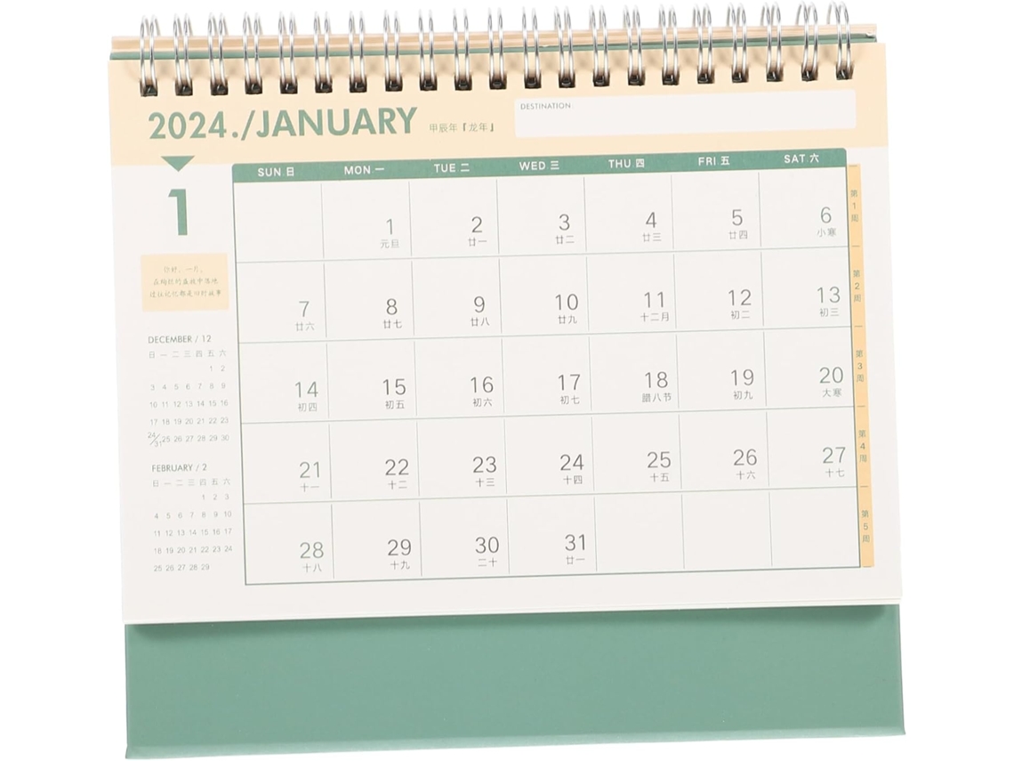 Calendário De Mesa, Mensal Para Casa E Escritório, Papel Estudantes
