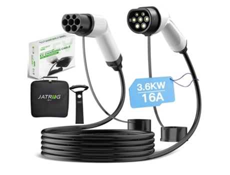Cabo De Carregamento Ev Jatrhg De 15 M, 3.6 Kw / 16 A Monofã¡sico Tipo 2