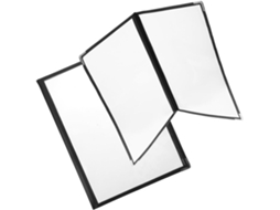 Pasta Para Cardápio Em Pvc Transparente De 2 Peças, Capa Reutilizável Para Cardápio De Restaurante, 4 Lados E 1-2 Folhas