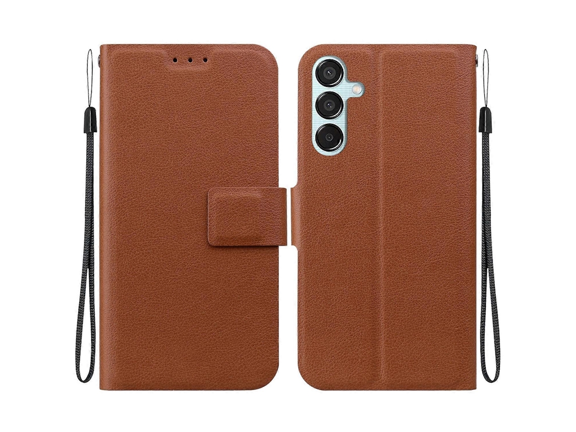 Capa De Couro Ultrafina Com Fecho Magnético Para Samsung Galaxy M35