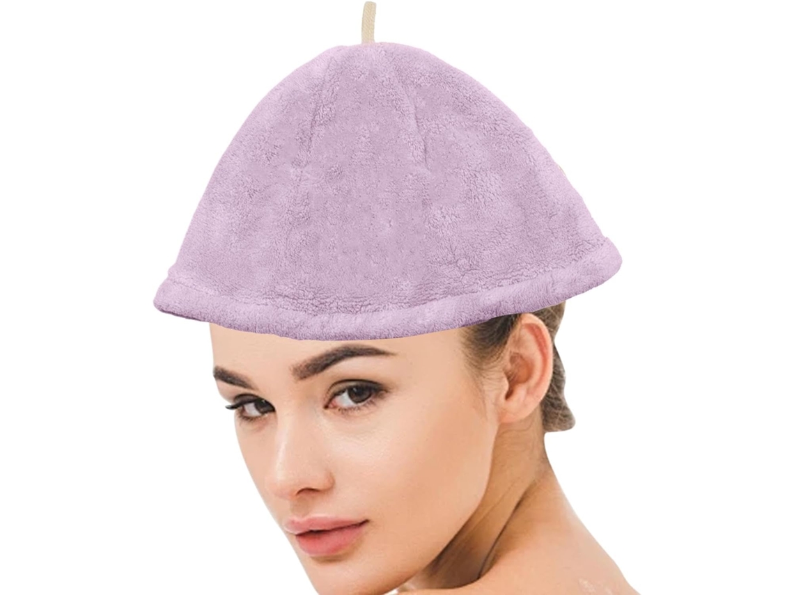 Touca De Secagem De Cabelo Em Lã Coral