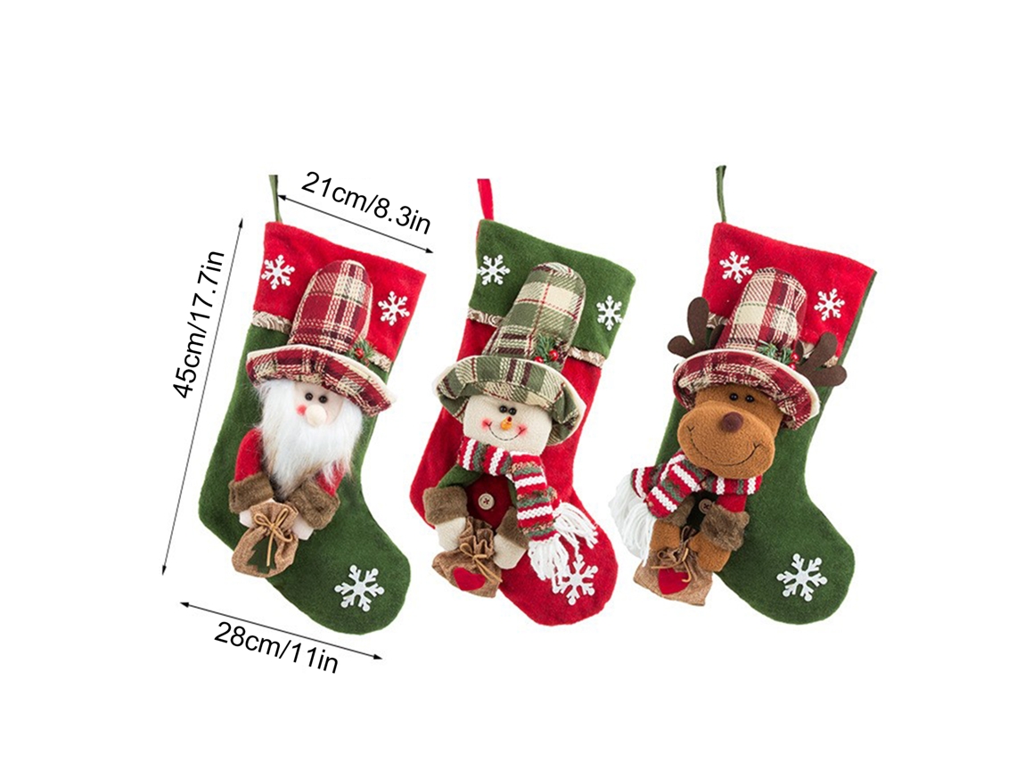 Meia De Natal (estilo Boneco De Neve, Enfeite De Presente) Eoocoo