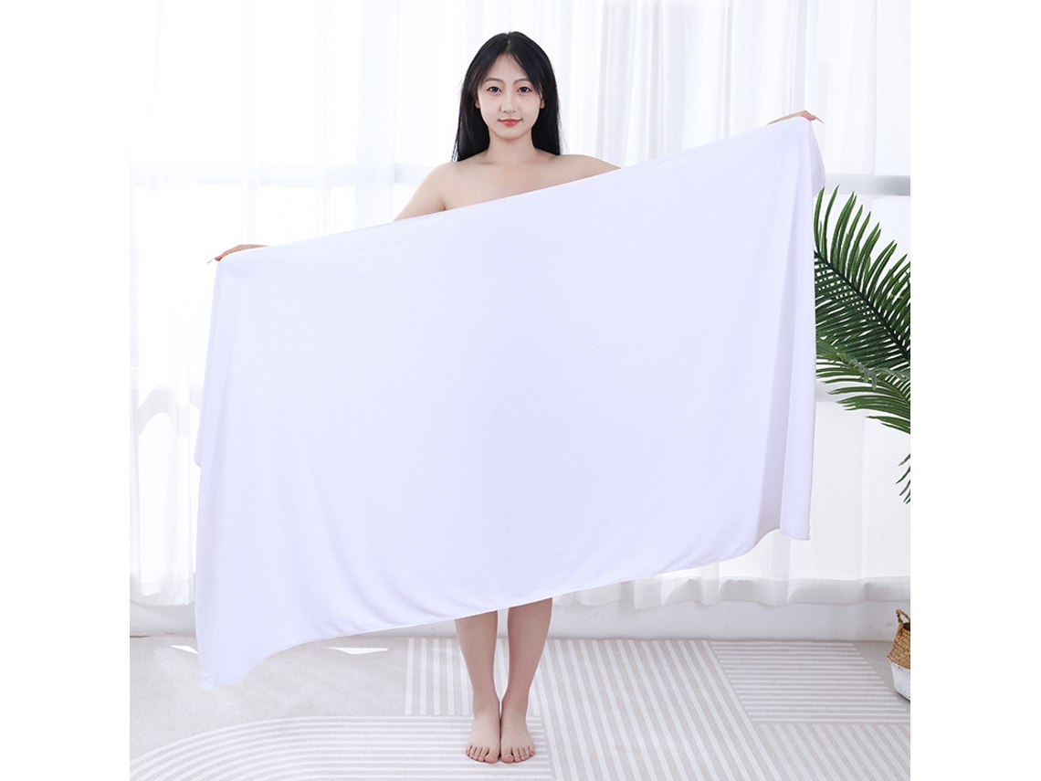 Toalhas De Banho Em Algodão 150x200cm Jumbo Extra Grandes macias, Absorventes, Espessas, Qualidade De Hotel De Luxo Branco Hexinyigjly