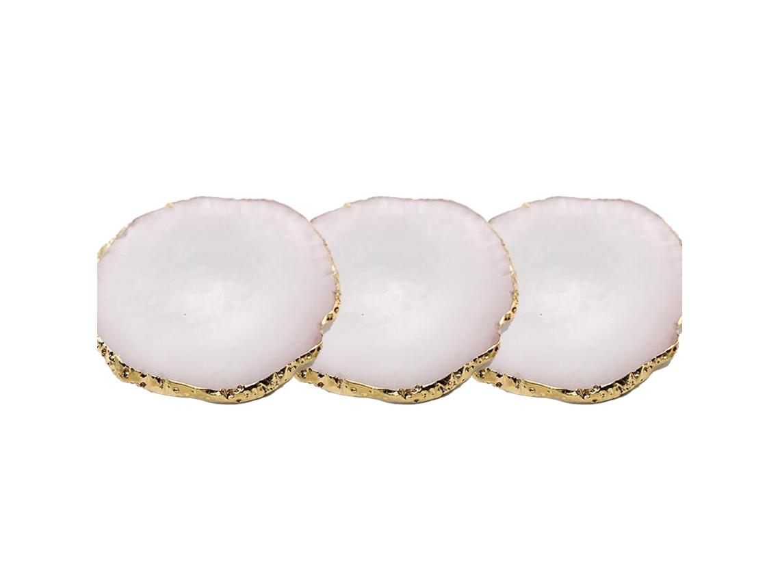 Paletas De Arte Do Prego Paleta De Mistura De Unhas Placa De Mistura De Cor Polonês Borda Dourada Resina Prego Titular-Branco ZMDECQNA 3 Un
