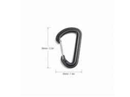 Gancho Plástico Carabina D Anel Chave Mola 5pcs