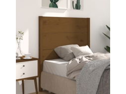 Vidaxl Cabeceira De Cama 81x4x100 Cm Pinho Maciço Castanho Mel