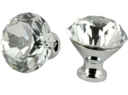 Puxador De Cristal Moderno E Simples, Estilo Europeu, Para Gaveta De Armário Ou Porta Guarda Roupa, Com Detalhes Em