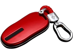 Cnonee1 Smart Fob Capa Para Chave De Carro Com Controle Remoto, Abs, Vermelha