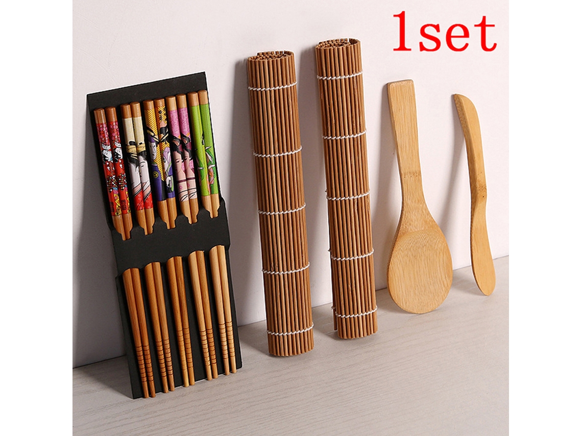 Conjunto De 14 Peças Para Fazer Sushi Em Bambu, Kit Para Fazer Sushi De Arroz.