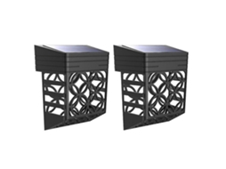 Rebe luz Solar Exterior 2 Piezas para Deck Escalones Poste Cerca Jardín Iluminación Decorativa