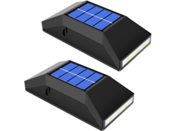 Luces De Seguridad Solar Exteriores, 6 Led Con Sensor De Movimiento Impermeable, 2 Unidades