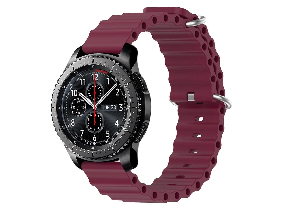 Pulseira De Silicone De Cor Sólida Estilo Oceano Para Samsung Gear S3 Frontier 22mm