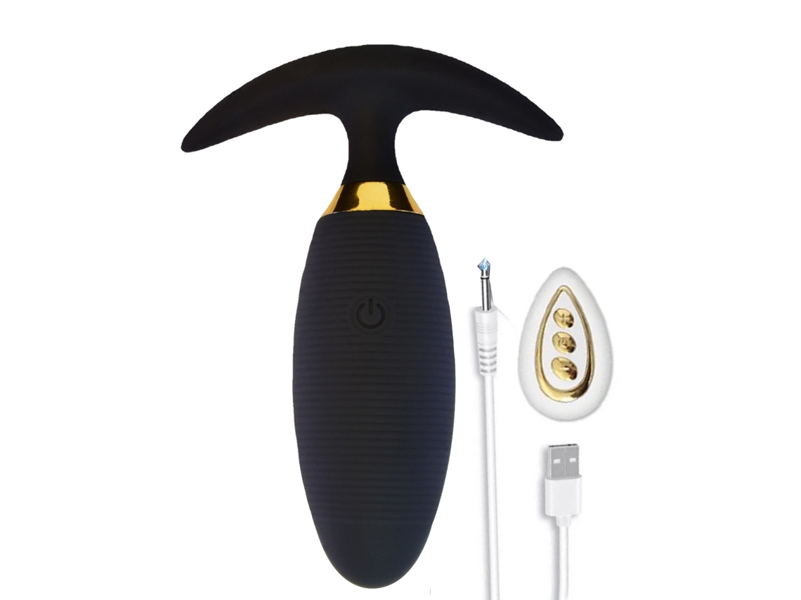 Plug Vibrador Anal Com Controle Remoto Impermeável De Carga Usb Para Homem E Mulher