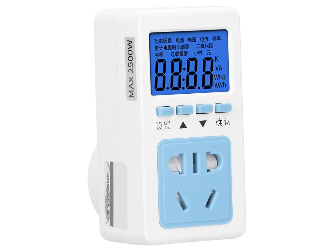 Laxiscreed Tomada Digital De Medição De Energia Com Teste De Voltagem E Consumo Elétrico