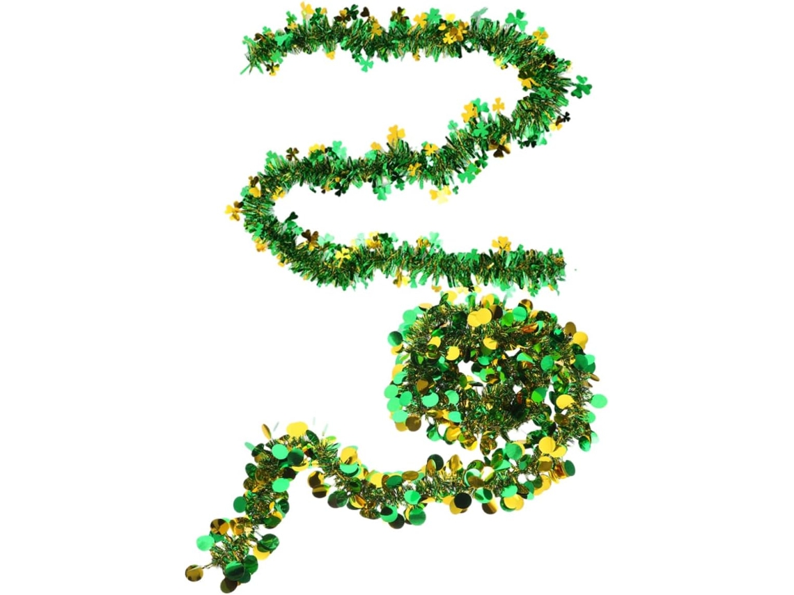 Guirlanda de enfeites brilhantes para decoração de festas, acessório decorativo para pendurar, ideal para o Dia de Santo.