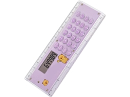 Calculadora Régua pequena e criativa com design animado, multifuncional Régua com calculadora, material escolar para