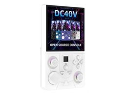 Azul Transparente - 128g Dc40v Console De Jogos Portátil Retrô Wifi De Código Aberto 4000mah Tela Ips De 4,0 Polegadas Processador Quad-core Rk3326