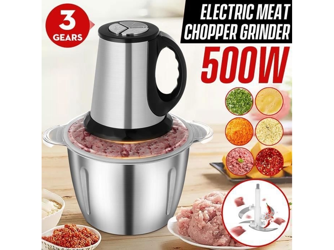 Processador De Alimentos Elétrico Unique V 3l 220v 550w Com 4 Lâminas, 3 Velocidades, Multifuncional, Para Carnes, Vegetais, Especiarias E Alho