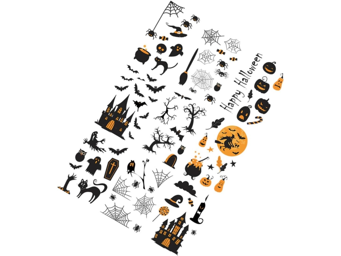Folhas De Adesivos De Pvc Com Tema De Halloween