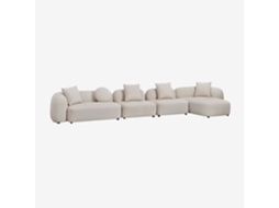 Sofá Modular Chaise Longue Direito De 4 Peças Em Chenille Coco Poliéster Sklum