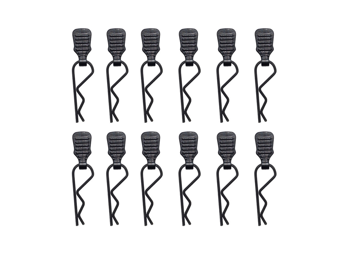 20 Peças Pretas 1*20mm 12/20/30pcs Presilhas Fixação Carroceria Carros Rc 1/20 1/24 Acessórios Universais MDUG