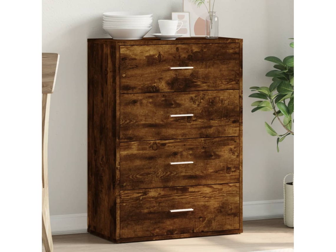 Aparador 60x31x84 cm Derivados de Madera de Roble Ahumado