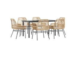Garden Dining Set, Garden Dining Sets Vidaxl Marrom Rattan / Vime (160 X 80 X 74 Cm)
