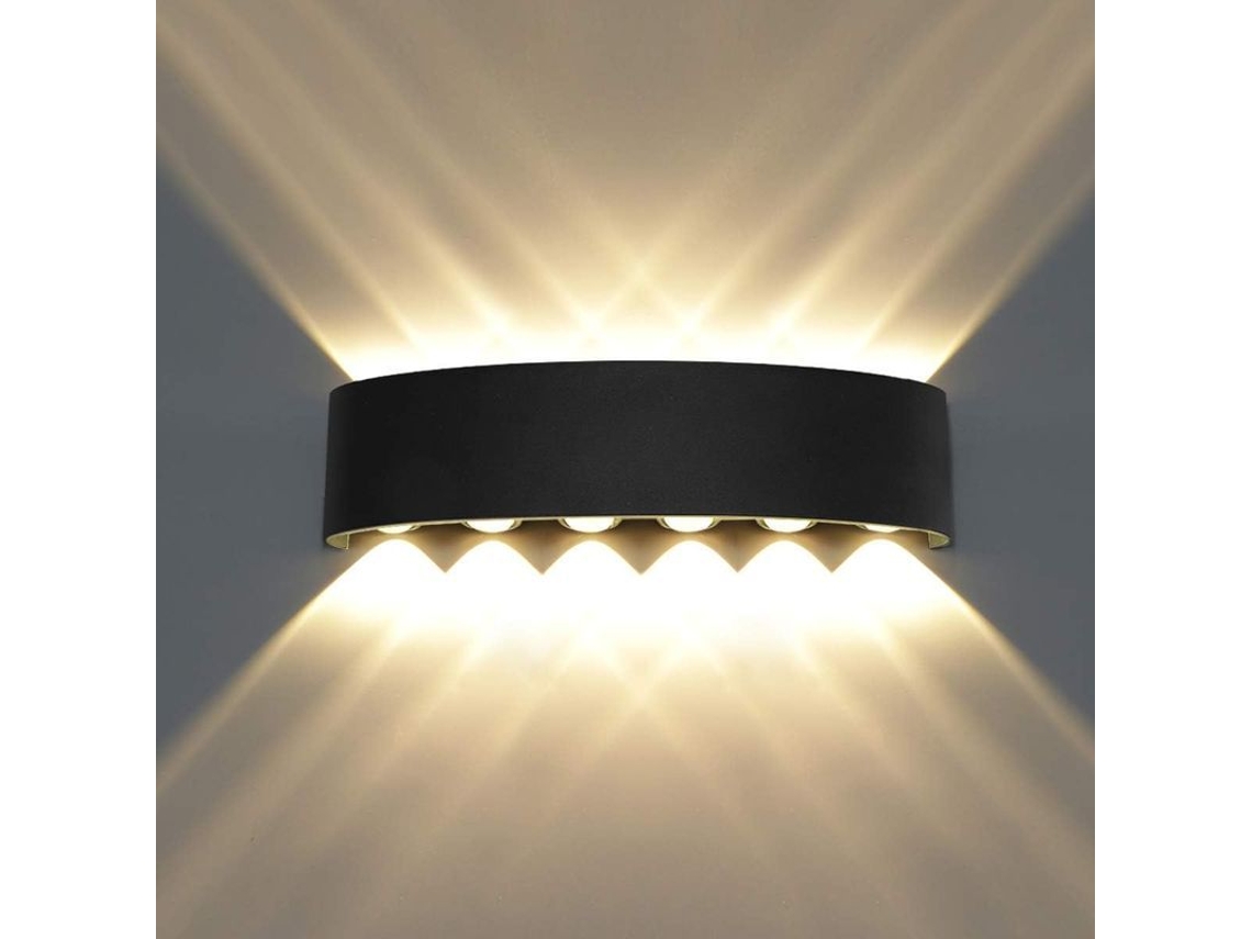 Luz de Parede Nova Line LED à prova d'água 12w branco quente para banheiro alumínio