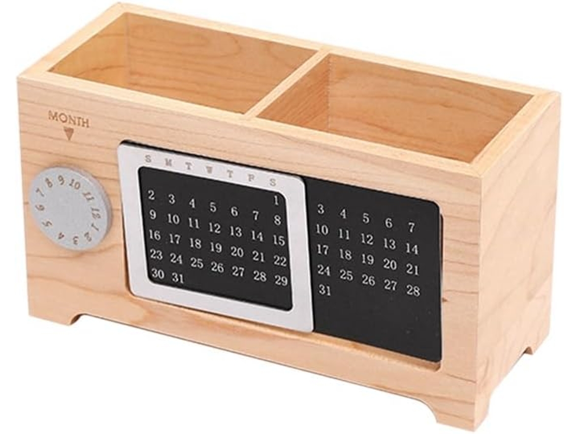 Porta Canetas Multifuncional Com Calendário, Caixa Organizadora Para Escritório, Decoração De Escrit Gokoco