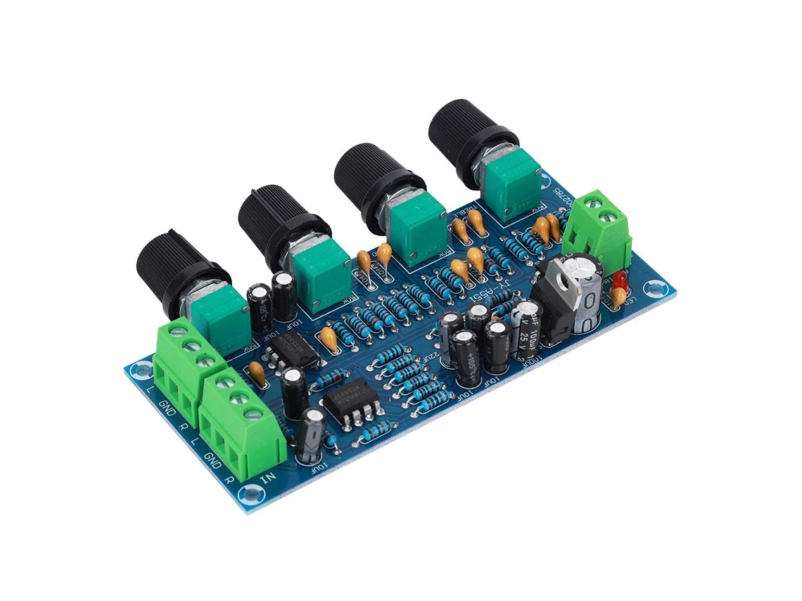 Luqeeg Carte De Pré-amplificador Ne5532, Módulo Áudio Com Controle Volume Aigus E Des Médiums, Ideal Para O