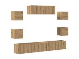 Tv Cabinet Set, Tv Cabinet Sets Vidaxl Marrom Madeira Processada (n/a)