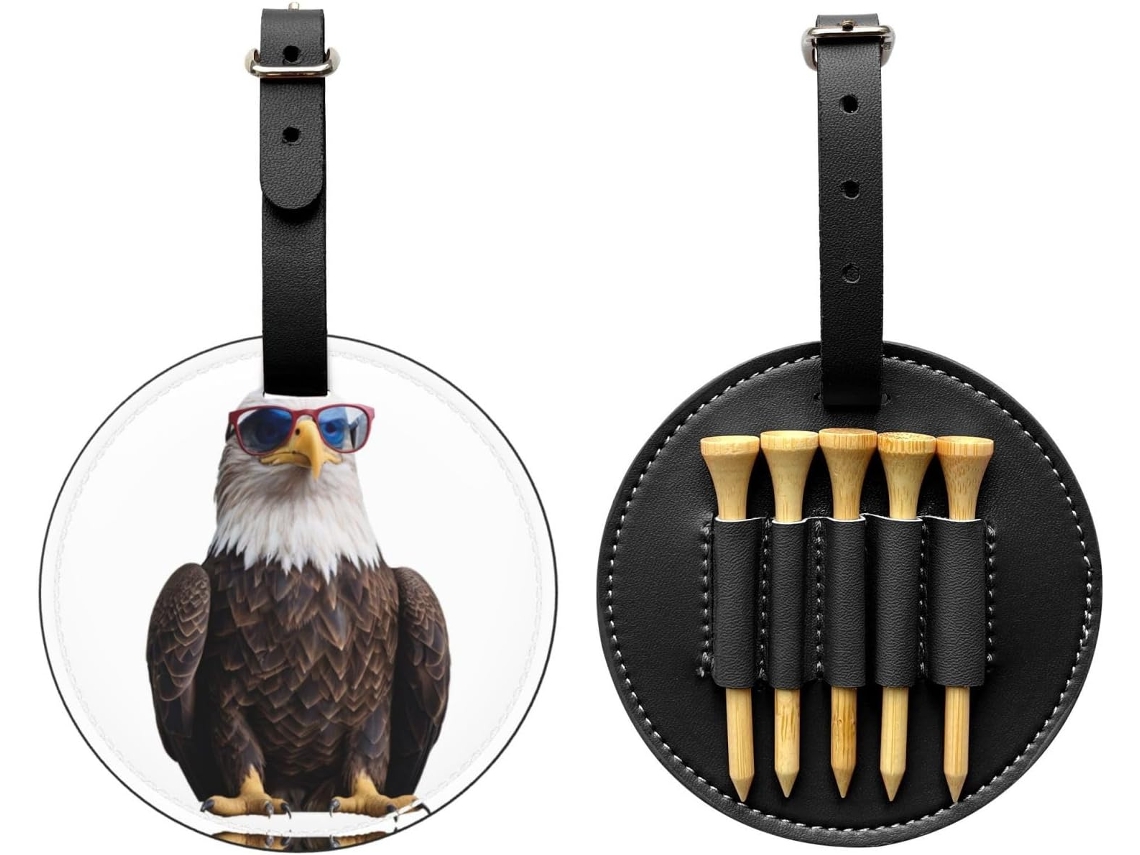 Bolsa preta esculpida para Tees de Golfe e Óculos, fácil de transportar e eficiente, S/MARCA