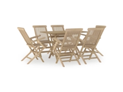 Garden Dining Set, Garden Dining Sets Vidaxl Cinzeto Madeira (n/a)