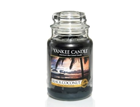 Vela YANKEE CANDLE Large Jar Black Coconut (Preto)