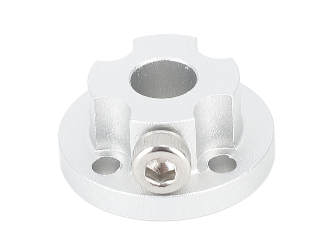 Acoplador de Eixo de Flange 6mm Alumínio Rígido para Motor Rc Modelo Diy Roda Omni 14148 48mm Prata | S/MARCA