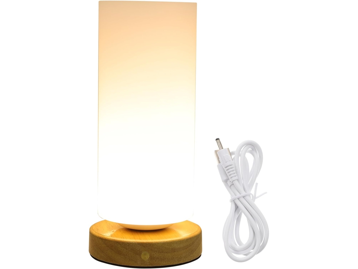 Abajur de Mesa de Vidro Sensível Ao Toque com Base, Luminária de Cabeceira Decorativa com Vaso, Iluminação Regulável. SFUSHOS