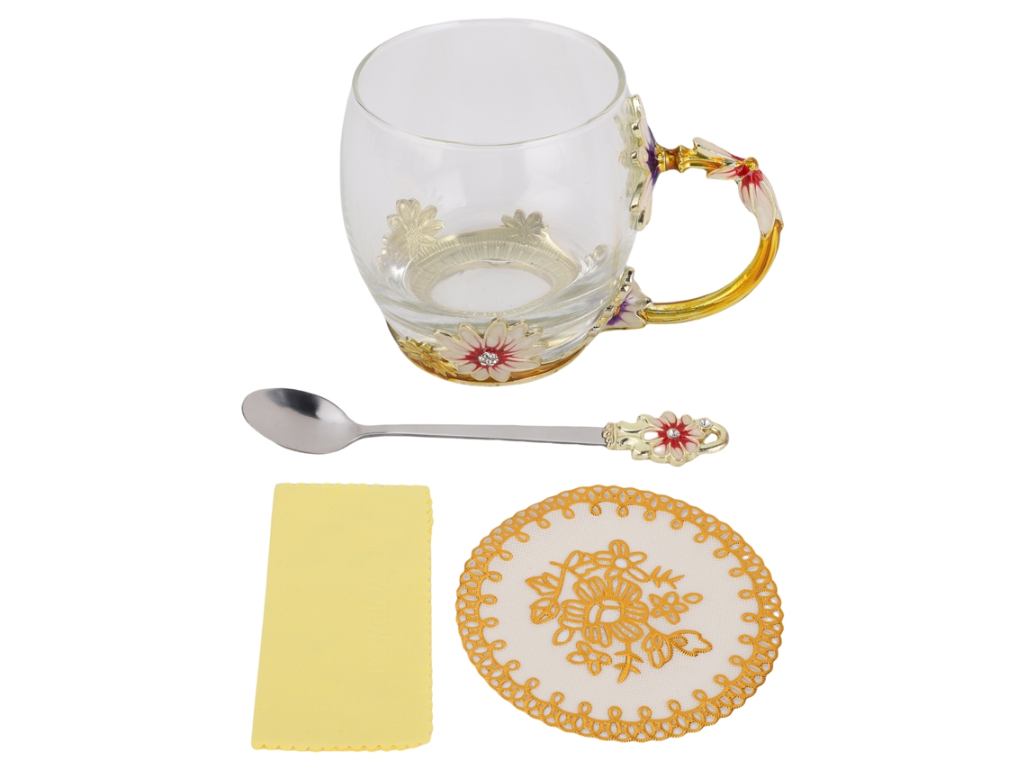 Copo de Porcelana Enamel LAXISCREED 320ml com Colher
