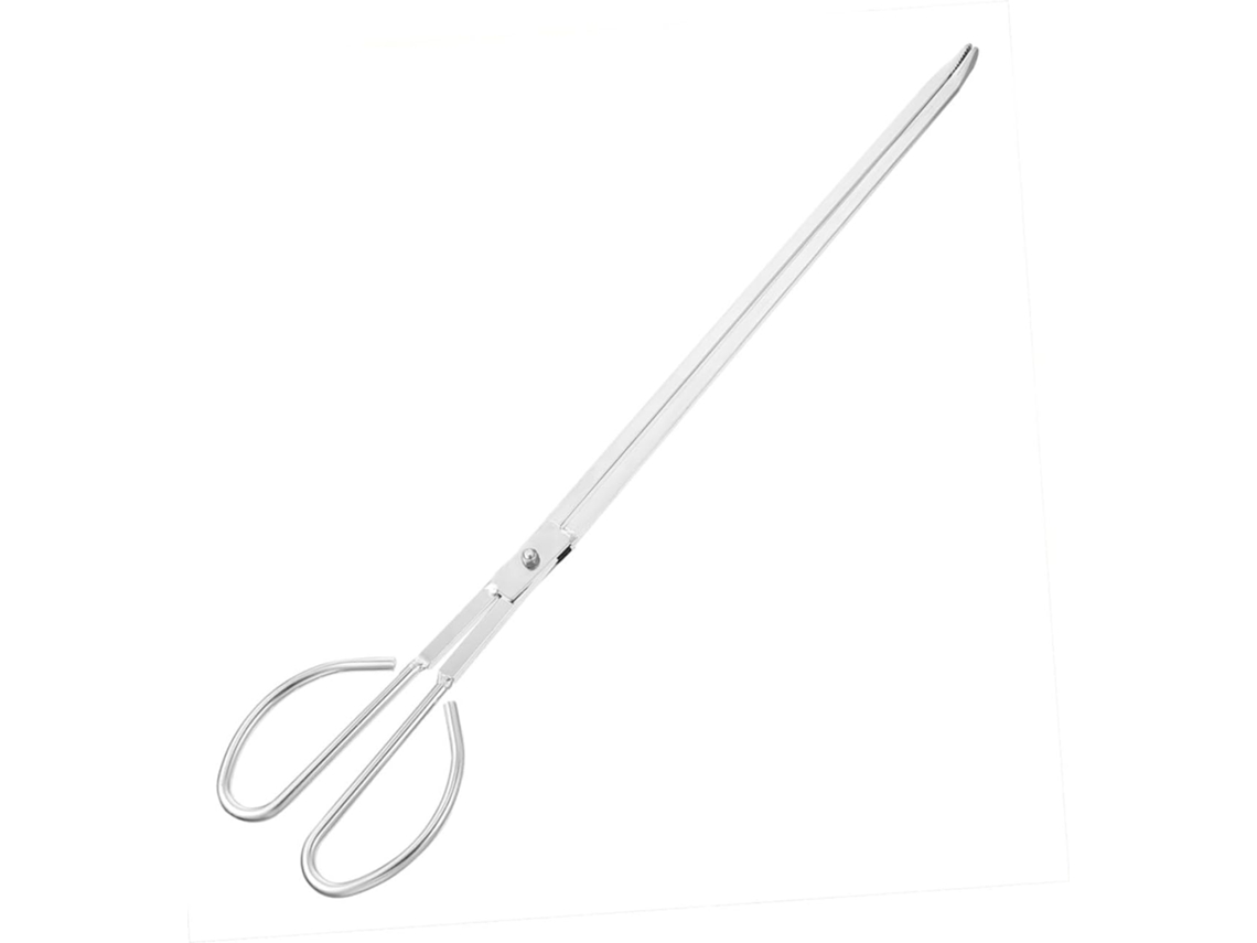 Pinça Longa De Aço Inoxidável Para Churrasco, Resistente Ao Calor, Multifuncional Para Camping E Fogueiras, Ideal Para